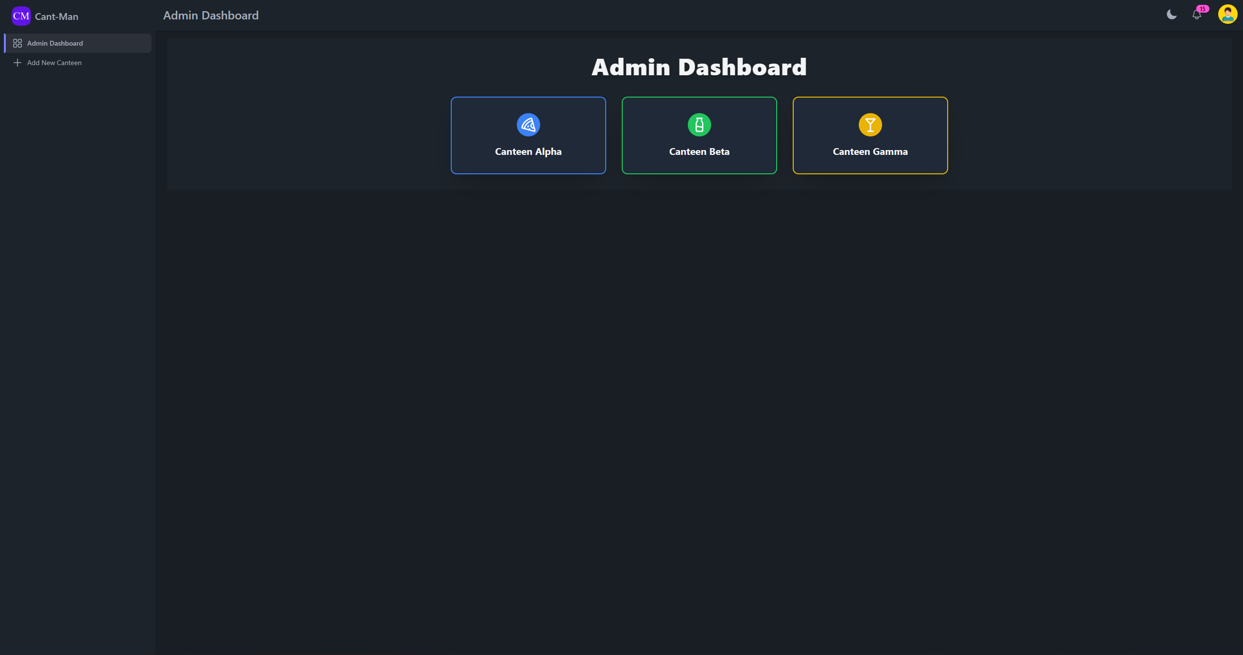 Cant-Man - Canteen Management System Screenshot 3