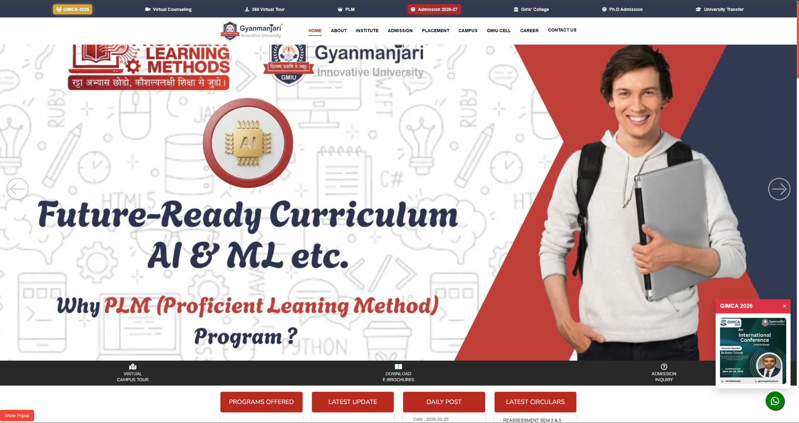 Gyanmanjari Innovative University Website