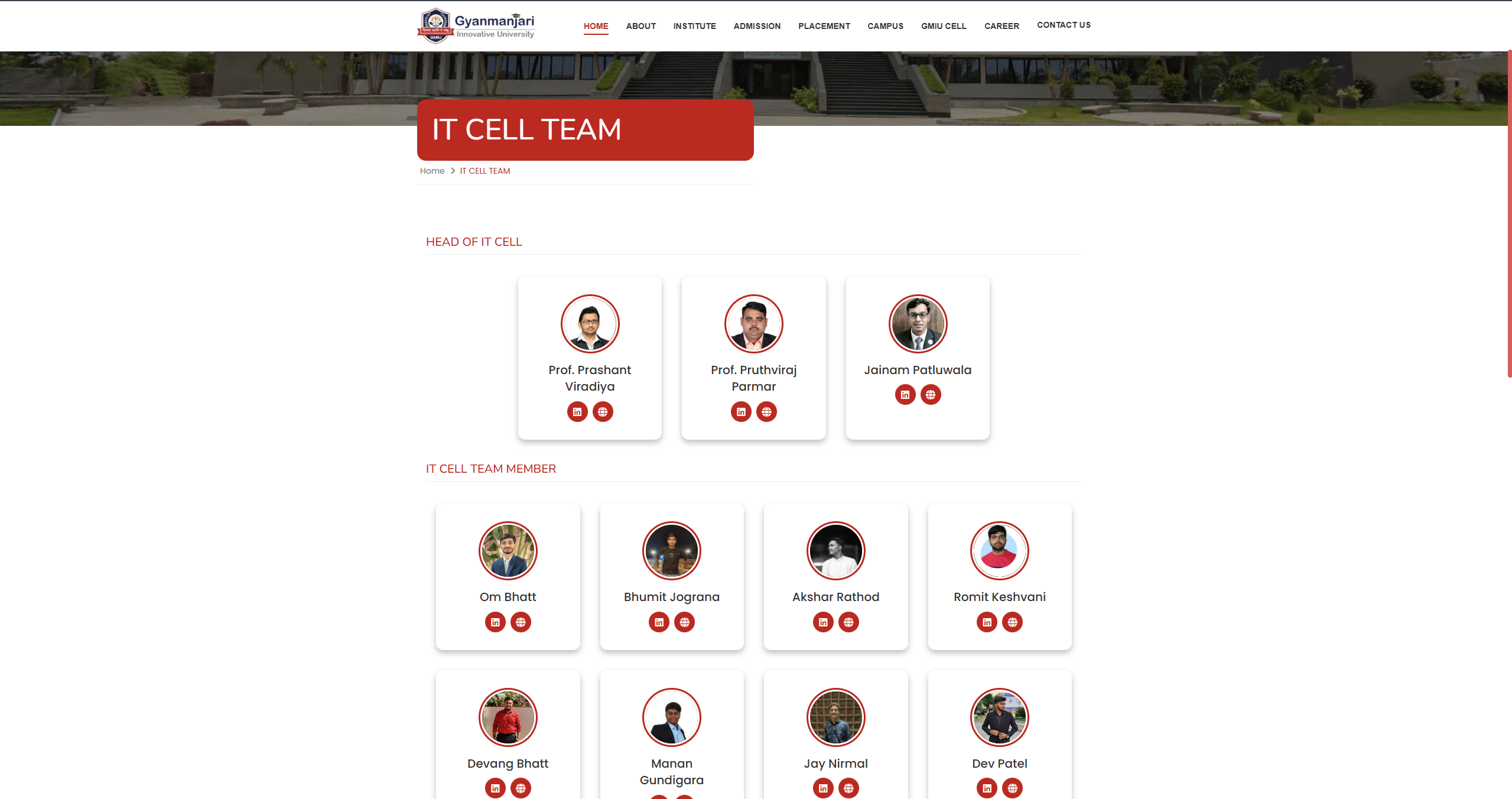 Gyanmanjari Innovative University Website Screenshot 2