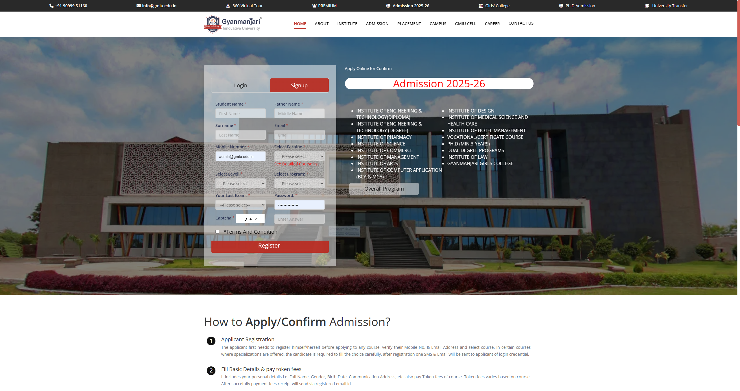 Gyanmanjari Innovative University Website Screenshot 4