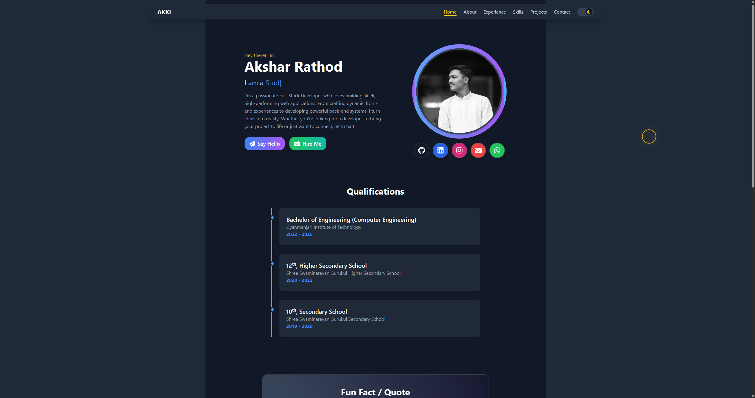 My Portfolio Screenshot 2
